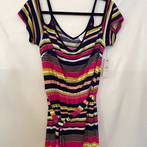 Laundry by Shelli Segal. Striped dress. Sz M. NWT.